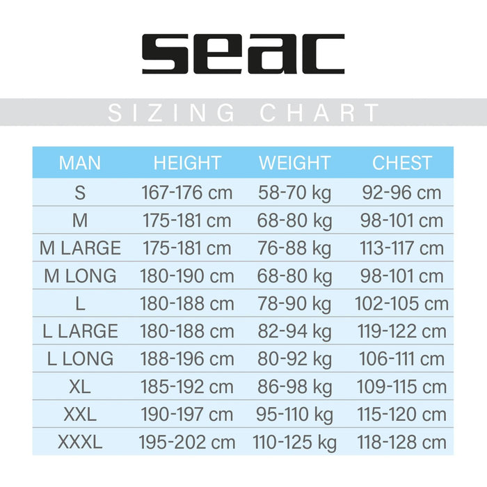 Duikpak Ruimte Man 7mm L Seac 1-114-L