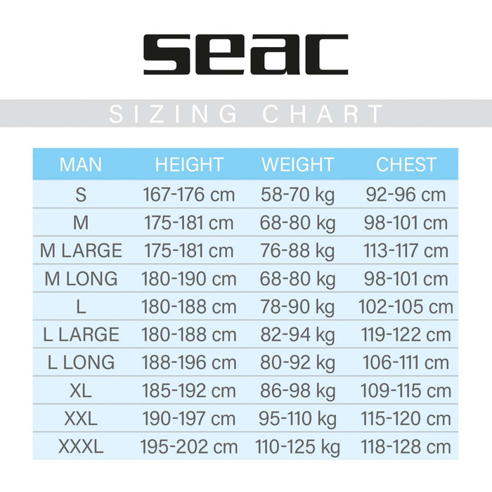 Duikpak Ruimte Man 5mm XL Seac 1-115-XL