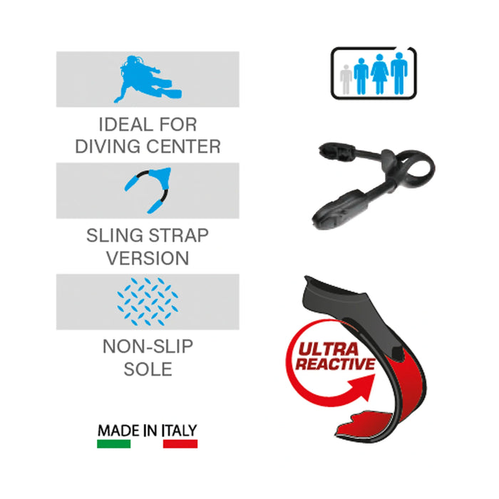 Scuba Diving Fins SEAC Propulsion Sling Strap