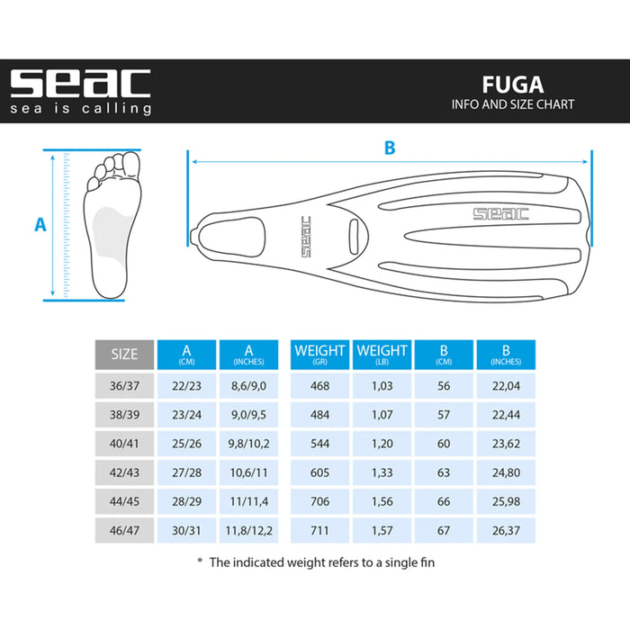 Scuba Diving Fins SEAC Fuga