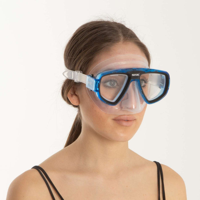 Duik Snorkelmasker Extreme 50 Helder-Licht-Blauw Seac 75-65BC-SKL