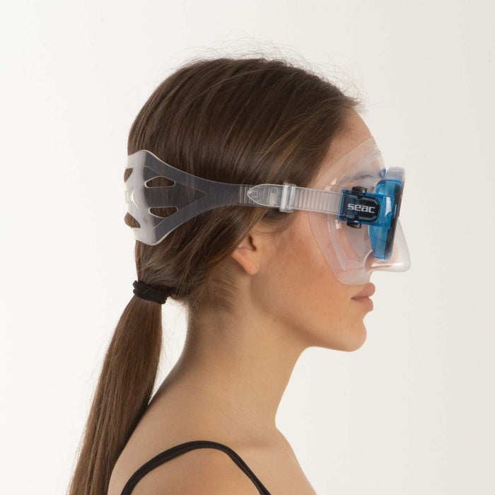 Duik Snorkelmasker Extreme 50 Helder-Licht-Blauw Seac 75-65BC-SKL