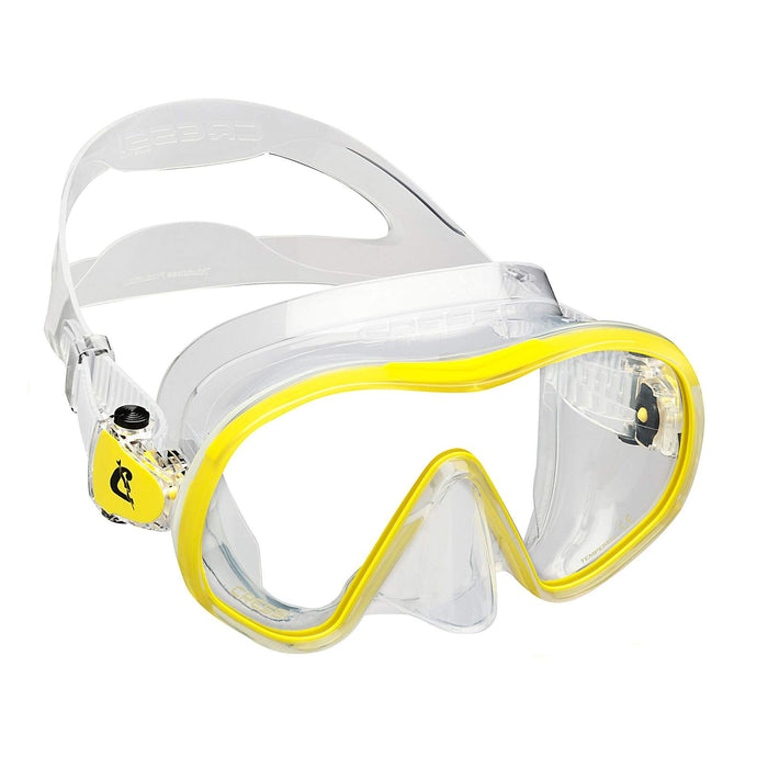 Duik Silicoon Masker F-dual Transparant-Geel Cressi ADS500010