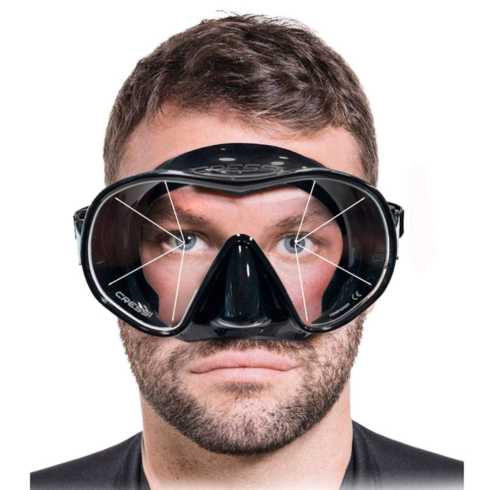 Duik Silicoon Masker F-dual Transparant-Geel Cressi ADS500010