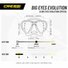 Duik Siliciummasker Evo Big Eyes Donkere-Zwart Cressi DS336550
