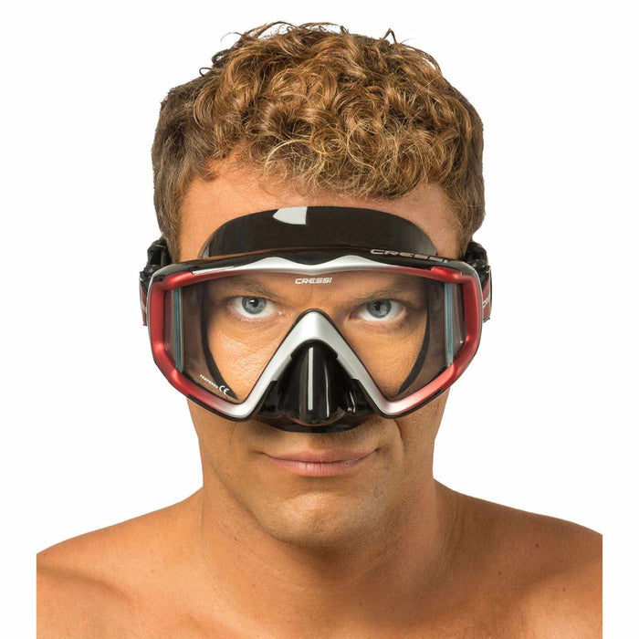 Duik Silicoon Masker Liberty Triside Donker-Rood Cressi DS455058
