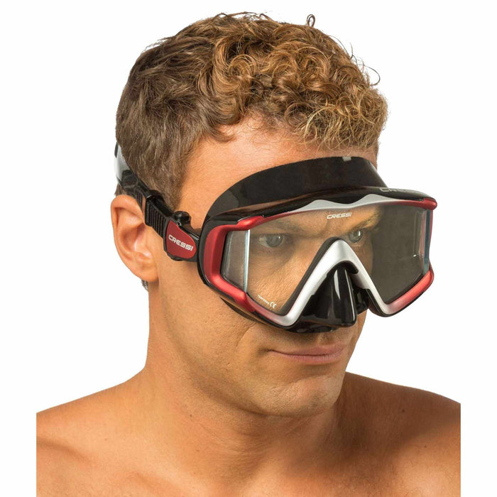 Duik Silicoon Masker Liberty Triside Donker-Rood Cressi DS455058