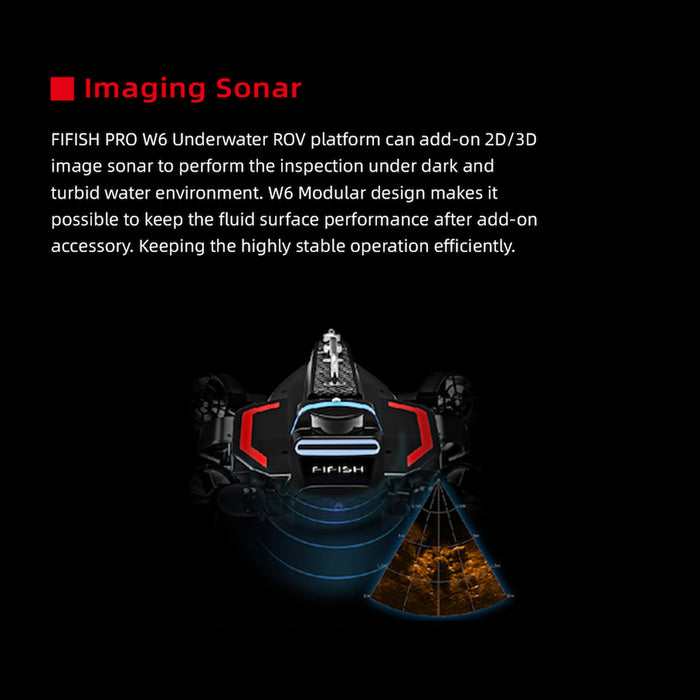 2D Multi-beam Imaging Sonar voor Fifish V6 Expert/V6 Plus/W6 Qysea