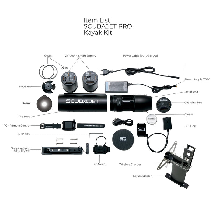 Onderwaterscooter Scubajet Pro Kayak Kit