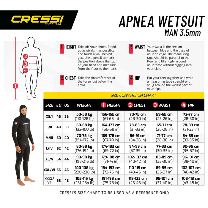 Wetsuit for Fishing Apnea Men Cressi